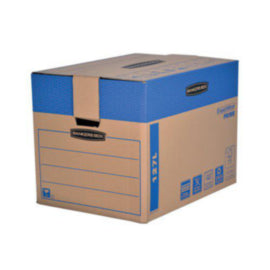 Fellowes Bankers SmoothMove Prime Box 127L XL Brown & Blue – cleaning & hygiene supplies