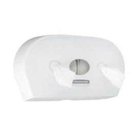 Aquarius Mini Twin Centrefeed Toilet Tissue Dispenser White – toilet tissue & rolls