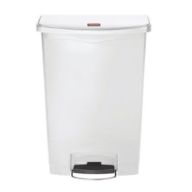 Rubbermaid Slim Jim Step-On Pedal Bin White 90Ltr – waste bins & containers