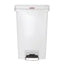 Rubbermaid Slim Jim Front Step-On Pedal Bin White 50Ltr – waste bins & containers