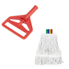Jantex Connect Wide Kentucky Cotton Mop Head Red 400g – mops, brooms & cleaning tools