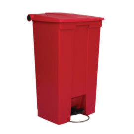 Rubbermaid Step-On Pedal Bin Red 87Ltr – waste bins & containers