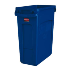 Rubbermaid Slim Jim Bin with Venting Channels Blue 60Ltr – cleaning & hygiene supplies