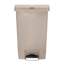 Rubbermaid Slim Jim Step-On Pedal Bin Beige 50Ltr – waste bins & containers