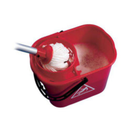 2Work Plastic Mop Bucket With Wringer 15 Litre Red – mops, brooms & cleaning tools