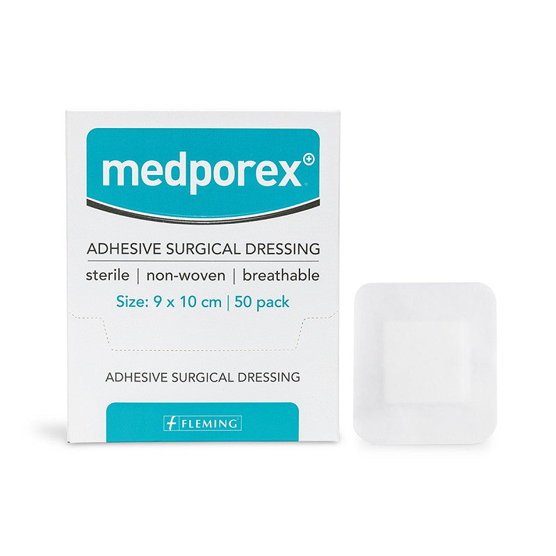 Medporex Adhesive Dressing 9x10cm - Box of 50
