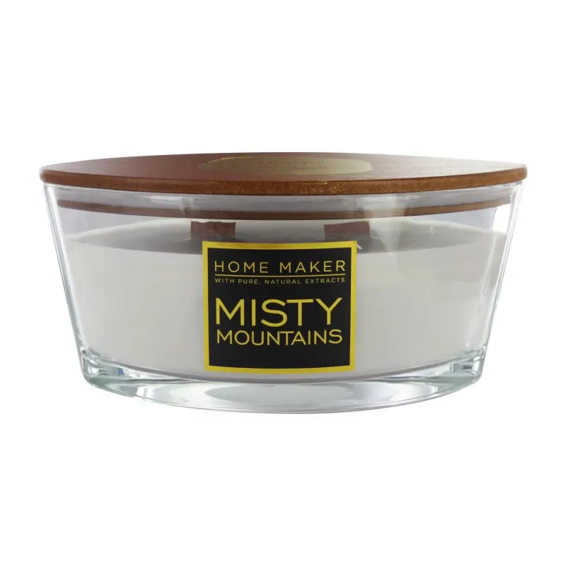 Home Maker Boat 2 Wood Wick Misty Mountains 16Oz Candle (Pack of 4)
