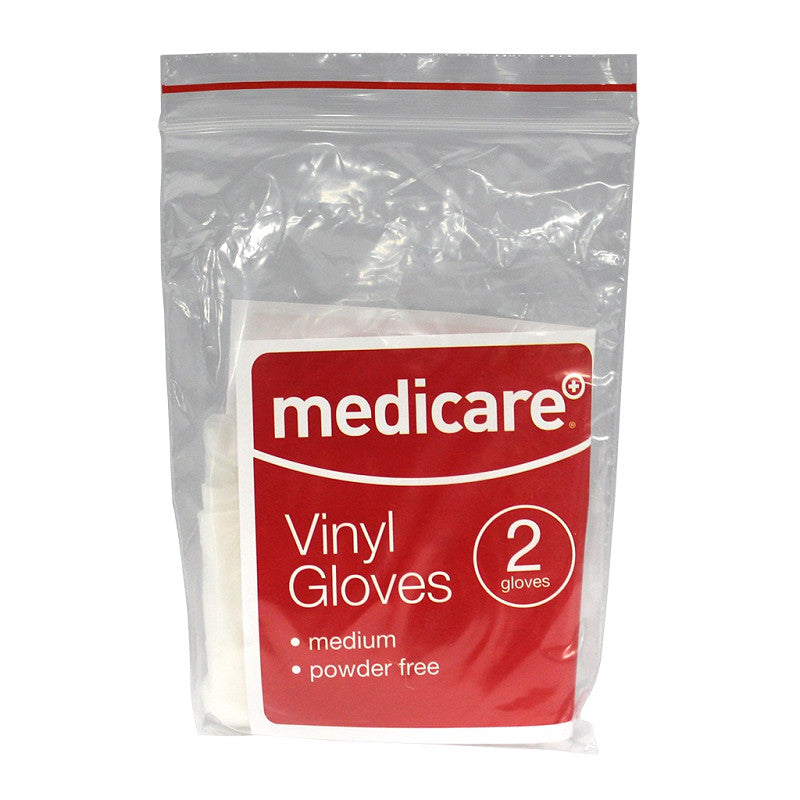 Medicare Pair of N/s Vinyl Gloves Medium P/f