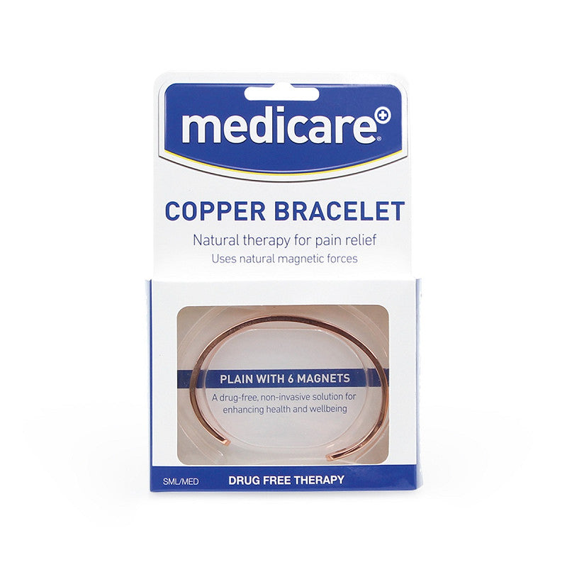 Copper Bangle with 6 Magnets - Plain - Small/medium