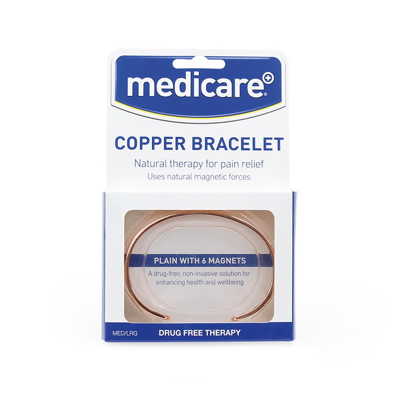 Copper Bangle with 6 Magnets - Plain - Medium/large