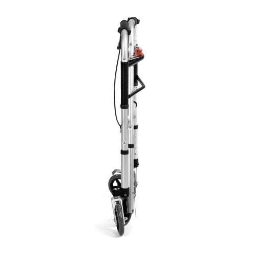 4-Wheeled Walker with Brakes – Foldable Aluminum Rollator for Seniors & Mobility Support