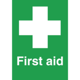 First Aid Sign – cleaning & hygiene supplies