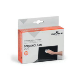 Durable Screenclean Duo Wet and Dry Wipe Set Individually Wrapped – cleaning & sanitising wipes