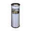 Durable Waste Bin 17 Litre Round With Ashtray Silver – waste bins & containers