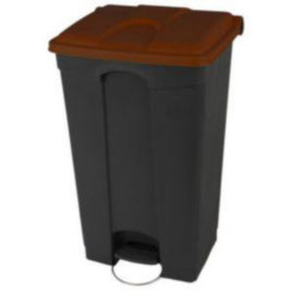 Probbax Step-On Container 90L Dark Grey Body + Brown Lid – cleaning & hygiene supplies