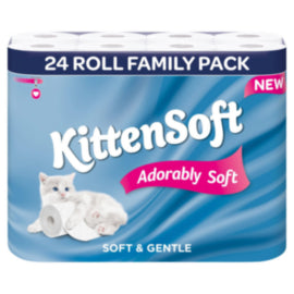 Kittensoft Toilet Tissue 24 Roll Family Pack – toilet tissue & rolls
