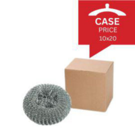 Wire Pot Scrub Galvanised 40G 200pk (10pk x 20) – cleaning & hygiene supplies