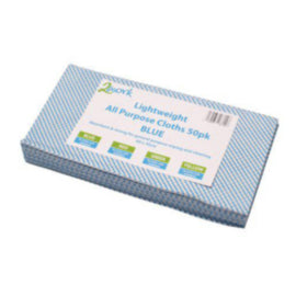 2Work Lightweight All Purpose Cloth 600x300mm Blue – cloths, scourers & dusters