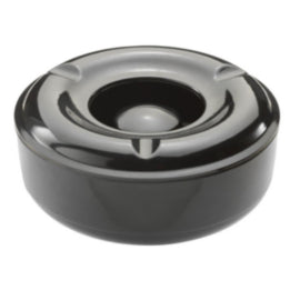 Beaumont Windproof Melamine Ashtray Black146mm – cleaning & hygiene supplies