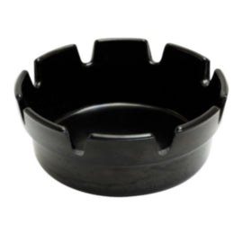 Beaumont Black Bakelite Crown Style Ashtray Single 101mm – cleaning & hygiene supplies