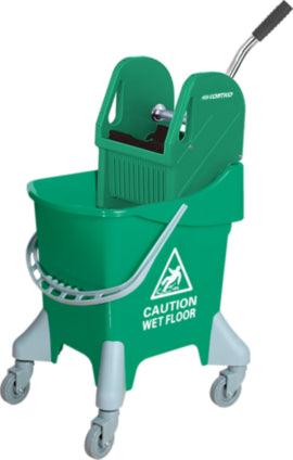 30ltr Mopping System C/w Wringer Green – mops, brooms & cleaning tools
