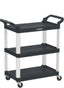 3 Shelf Catering Service Trolley Black – cleaning equipment & machines