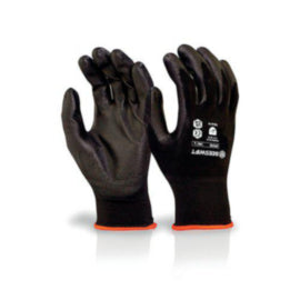 Beeswift PU Coated Gloves Black M – gloves & hand protection