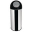Bolero Stainless Steel Push Top Bullet Bin Silver 40Ltr – cleaning & hygiene supplies