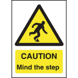 Caution Mind The Step Sign – cleaning & hygiene supplies