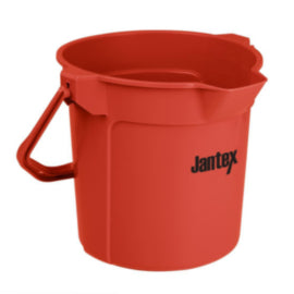 Jantex Red Graduated Bucket with Pouring Lip 10ltr – buckets & cleaning accessories
