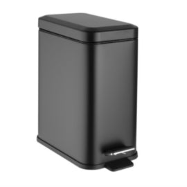 Jantex Slim Pedal Bin Black 5Ltr – waste bins & containers