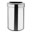 Bolero 'D' Shape Bin with Open Lid Brushed Steel 86Ltr – brushes & scrubbing tools