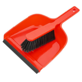 Jantex Dustpan & Brush Set Red – mops, brooms & cleaning tools
