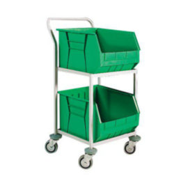 2 Bin Storage Trolley Green 321291 – cleaning equipment & machines