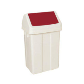 50 Litre Swing Bin White/Red 330352 – waste bins & containers