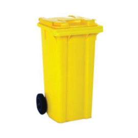 Refuse Container 120L 2 Wheeled yellow – waste bins & containers