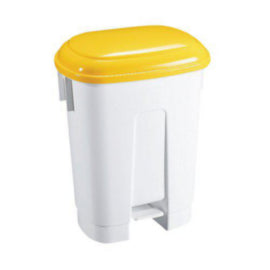 30L Plastic Bin White/Yellow 348023 – cleaning & hygiene supplies