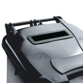 120L Locked Grey Wheelie Bin 377879 – waste bins & containers