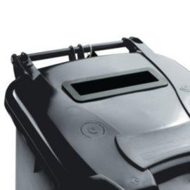 140L Locked Grey Wheelie Bin 377880 – waste bins & containers
