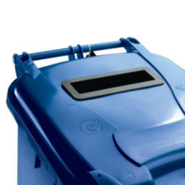 140L Locked Blue Wheelie Bin 377891 – waste bins & containers