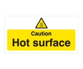 Caution Hot Surface Sign 39x79 Inch/100x200cm – cleaning & hygiene supplies