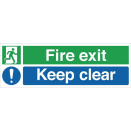 Fire Exit Keep Clear Sign – cleaning & hygiene supplies