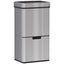 HOMCOM Motion Sensor Rubbish Bin 3 Compartments Removable Lid Stainless Steel – cleaning & hygiene supplies