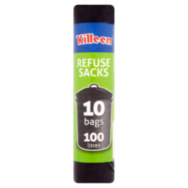 Killeen 100l Refuse Sacks – bin liners & refuse sacks