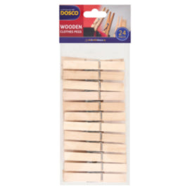 Dosco Timber Pegs 24 Pack – cleaning & hygiene supplies