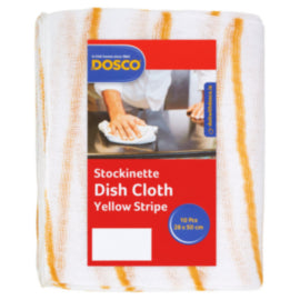 Dosco Stockinette Yellow Stripe Dish Cloth 28x50cm – cloths, scourers & dusters