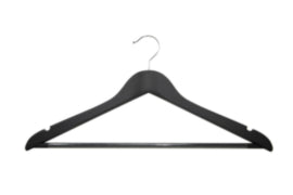 Black Wooden Wishbone Hanger – cleaning & hygiene supplies