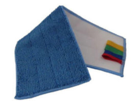 Microfiber Velcro Flat Mop Blue 40cm pkt (5) – mops, brooms & cleaning tools