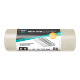 Refuse Sacks Clear 26x42 Inch/66x112cm – bin liners & refuse sacks