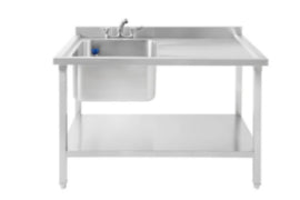 Atlas SBLD1200 Stainless Steel Sink Left Hand – cleaning & hygiene supplies